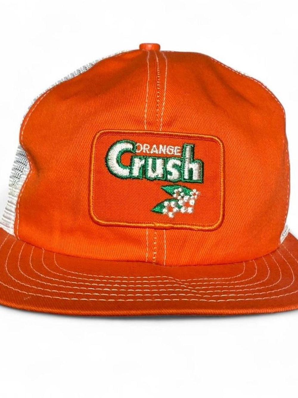 Vintage orange crush patch  orange and white trucker hat